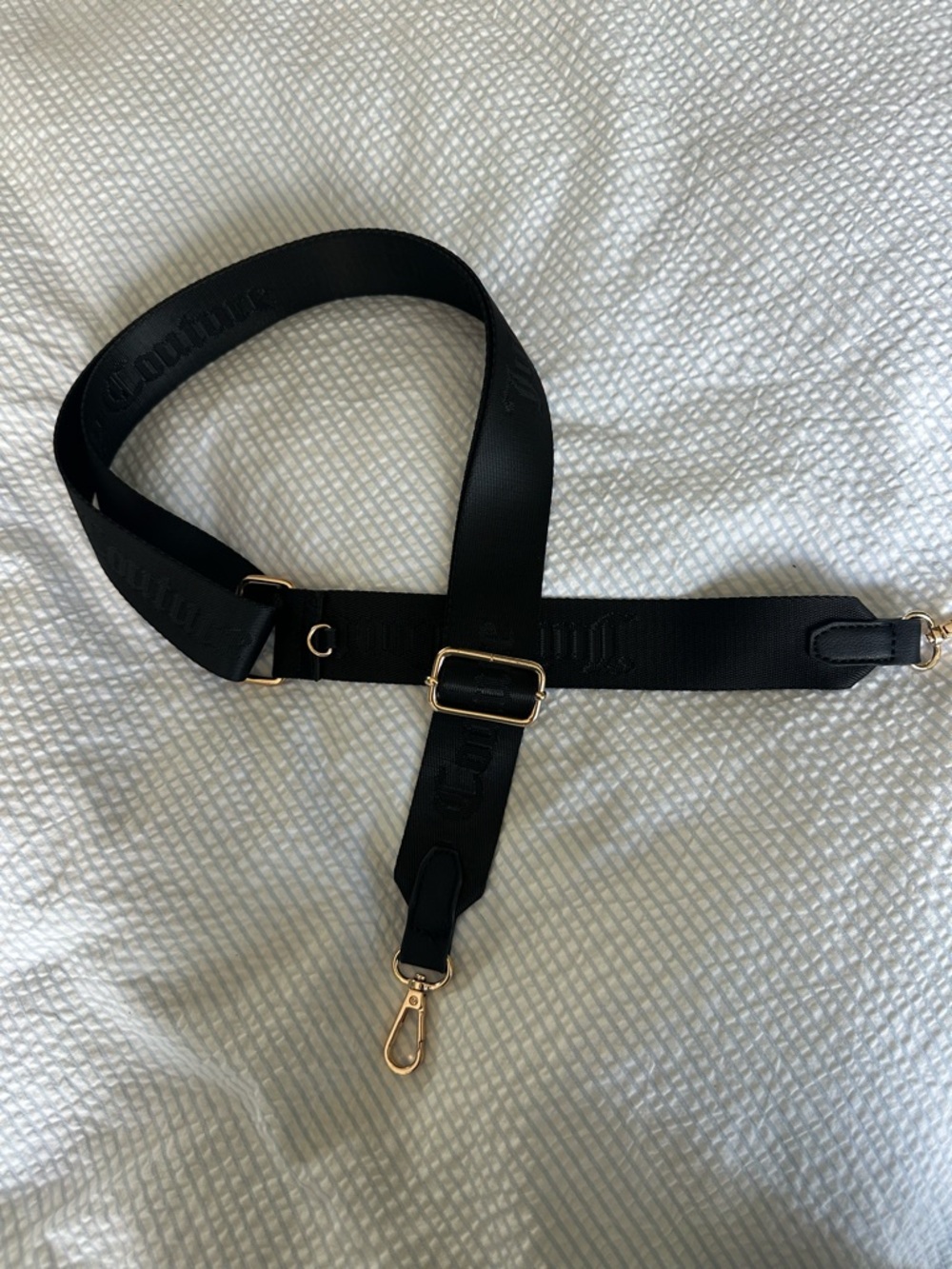 NEW Juicy Couture Black Bowler Bag with Gold Hardware and Crossbody Strap - Picture 9 of 10